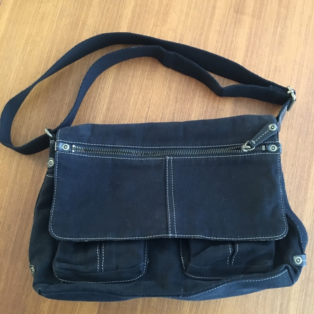 Fossil Canvas Crossbody Bag